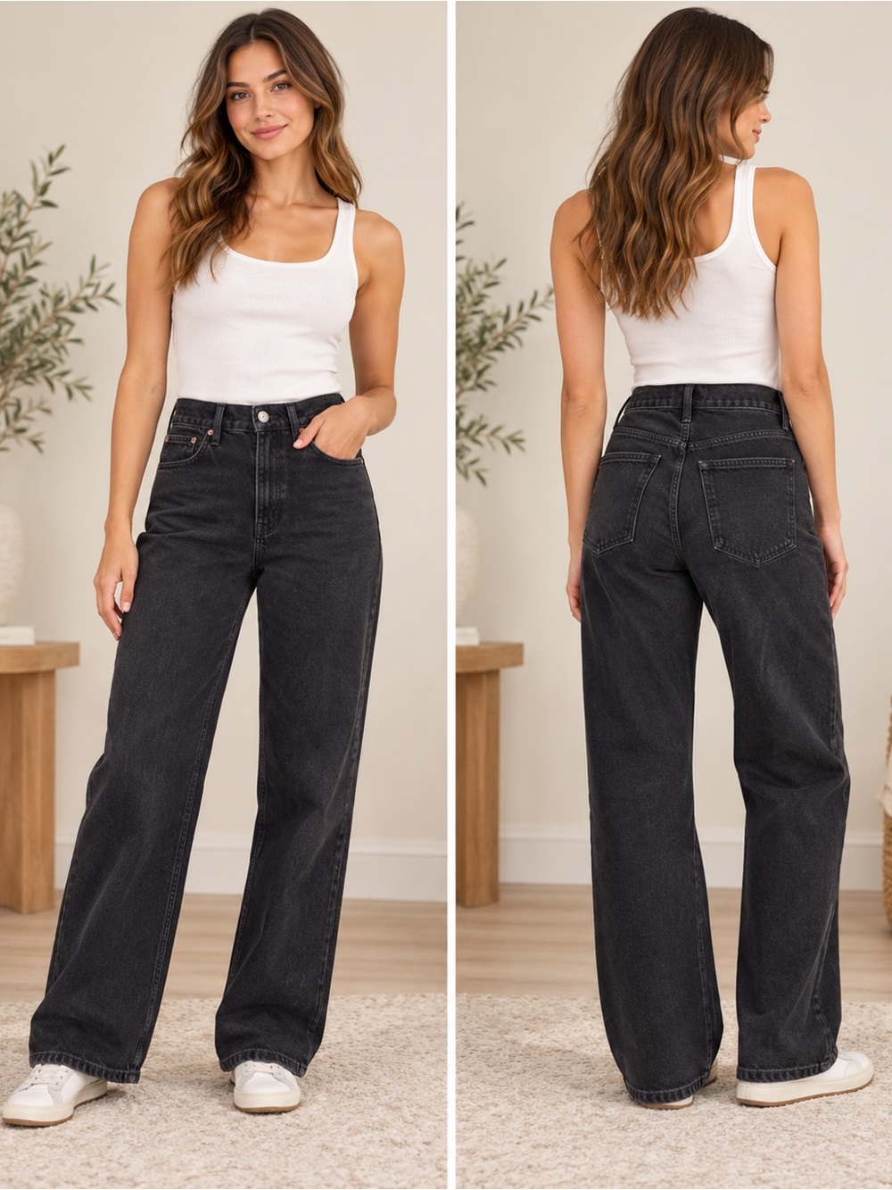 Abercrombie & Fitch ’90s Relaxed High Rise Black Jeans Size 26 / 2R